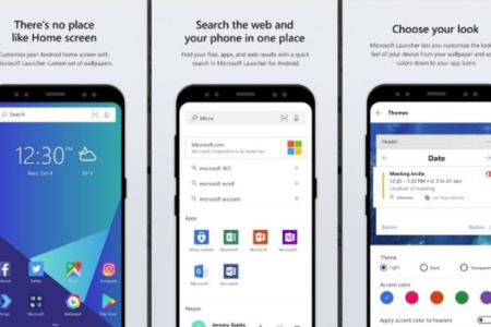 Microsoft app launcher in Android