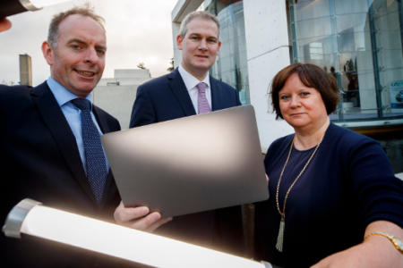 Paul Healy, Skillnet Ireland; Sean Kyne, Minister of State for Digital Development at the Department of Communications; and Carmel Somers, IBM