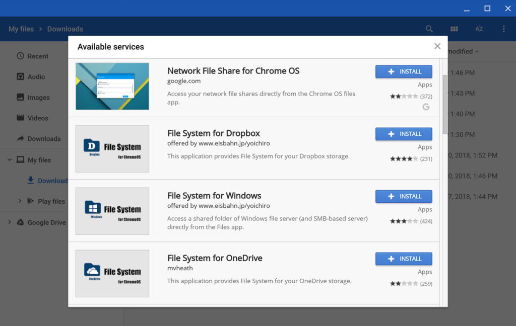 install dropbox chromebook