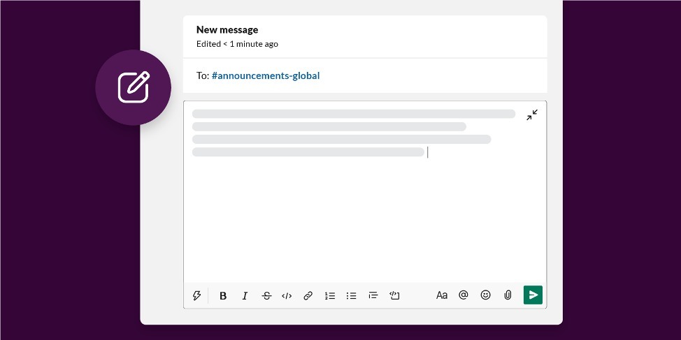 The “compose” feature will be familiar to users as they switch from email to Slack