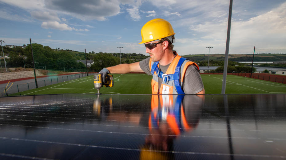 Ryan Doran working at Kinsale Community School, Co Cork