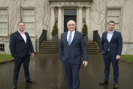 Liam Tully Jnr, Telcom; Sylvester Cullen, ESB Telecoms; and Shane Tully, Telcom