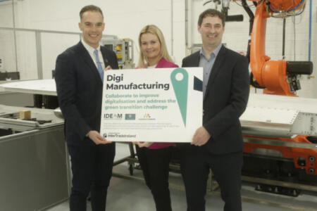 Jamie Meehan, IDEAM at TUS, Mary Meehan, Manufacturing NI and Damien McConville, InterTradeIreland