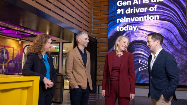 Hilary O’Meara, Accenture Ireland; Enda King, The Dock; Julie Sweet and Denis Hannigan, Accenture