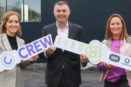 Niamh Costello, Creative Enterprise West; John Keaney, Siro; and Sheila Kavanagh Vodafone