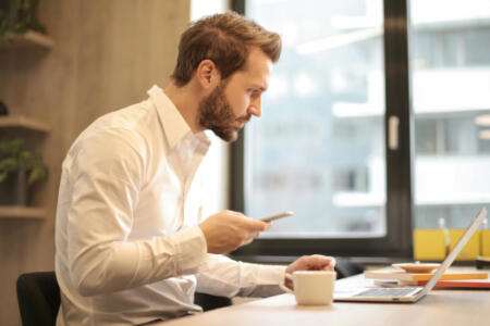 Businessman in an office