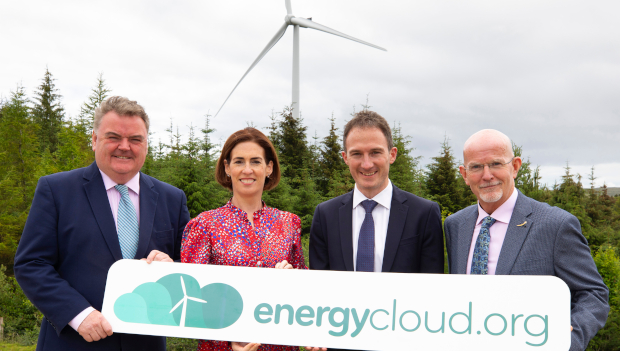 John Mullins, EnergyCloud;  Minister of State in the Prime Minister's Department Hildegarde Naughton;  Minister of State at the Department of Housing, Local Government and Heritage Alan Dillon;  Neil Morris of AWS