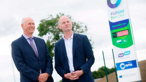 Pictured: Minister of State at the Department of Environment, Climate & Communications Ossian Smyth and John Rooney, Flogas