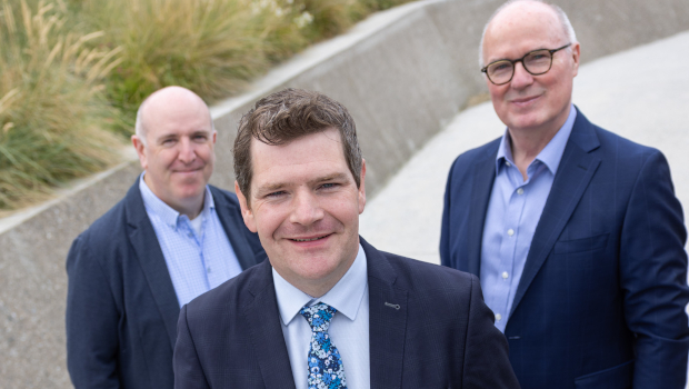 Pictured: Prof Theo Lynn, DCU Business School; Minister for Enterprise, Trade & Employment Peter Burke; and David Curtin, .ie