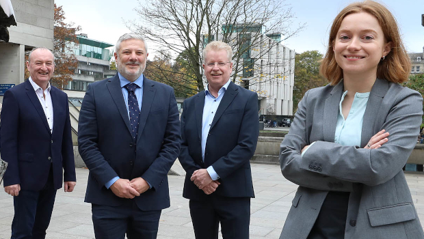 Pictured: Nick Connors, Tekenable; Prof Anthony Ventresque, TCD; Peter Rose and Jane Slevin, Tekenable