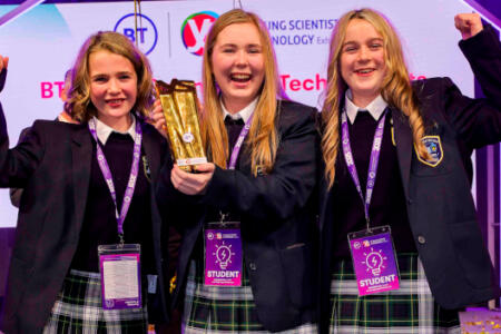 Laoise Murphy (12),Ciara Murphy (17) and Saoirse Murphy (15) from Presentation Secondary School, Tralee, Co Kerry