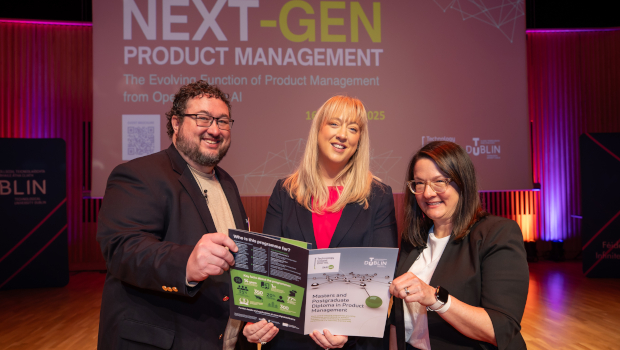 Pictured John Haggerty; Una Fitzpatrick, Technology Ireland; and Denise Tilles, Grocke