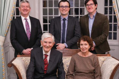 Pictured (back row l-r): Prof Peter McHugh, Dr Finn Krewer, Prof Martin O’Donnell. Front: Prof John F. Greally and Dr Marie Greally