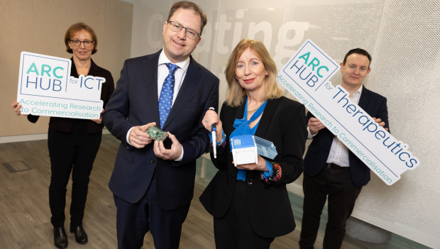 Pictured: Prof Sarah Jane Delany, TU Dublin; James Lawless, Minister for Further and Higher Education, Research, Innovation and Science; Celine Fitzgerald, Research Ireland; and Prof Vincent Kelly, Trinity College Dublin