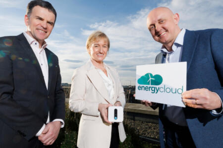 Pictured: Pat Fenlon and Noeline Gibbons, Electric Ireland, and Alan Wyley, EnergyCloud