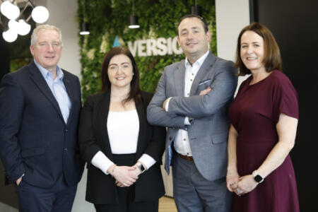 Pictured: Kevin Kelly and Emma Hinch, HSE; Ronan Muldoon and Geraldine O'Sullivan, Version 1